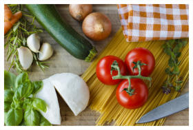 Spagetti mit Spinat-Tomaten